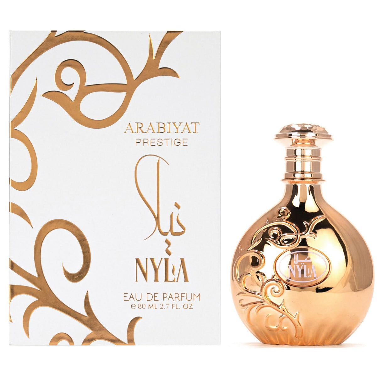 Arabiyat Prestige Nyla Eau De Parfum - Luxurious Gourmand Scent for Women or men, 2.7 fl oz.