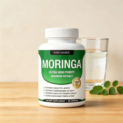 Moringa Capsules 1200mg Pure Oleifera Leaf Superfood for Immune & Skin Health | Vegan, Non-GMO | 90 Capsules