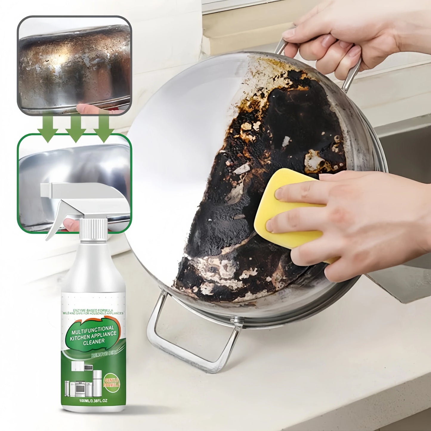 Multi-Purpose Enzyme Foam Cleaner 100ml - Effortlessly Removes Grease