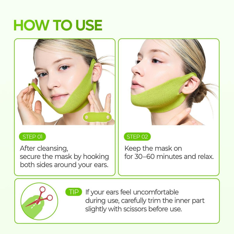 CACTOX V-LIFTING MEWING BAND with Cactus Cooling Reduce Puffiness & Pore Tightening for Visible Pore Care Skin Repair