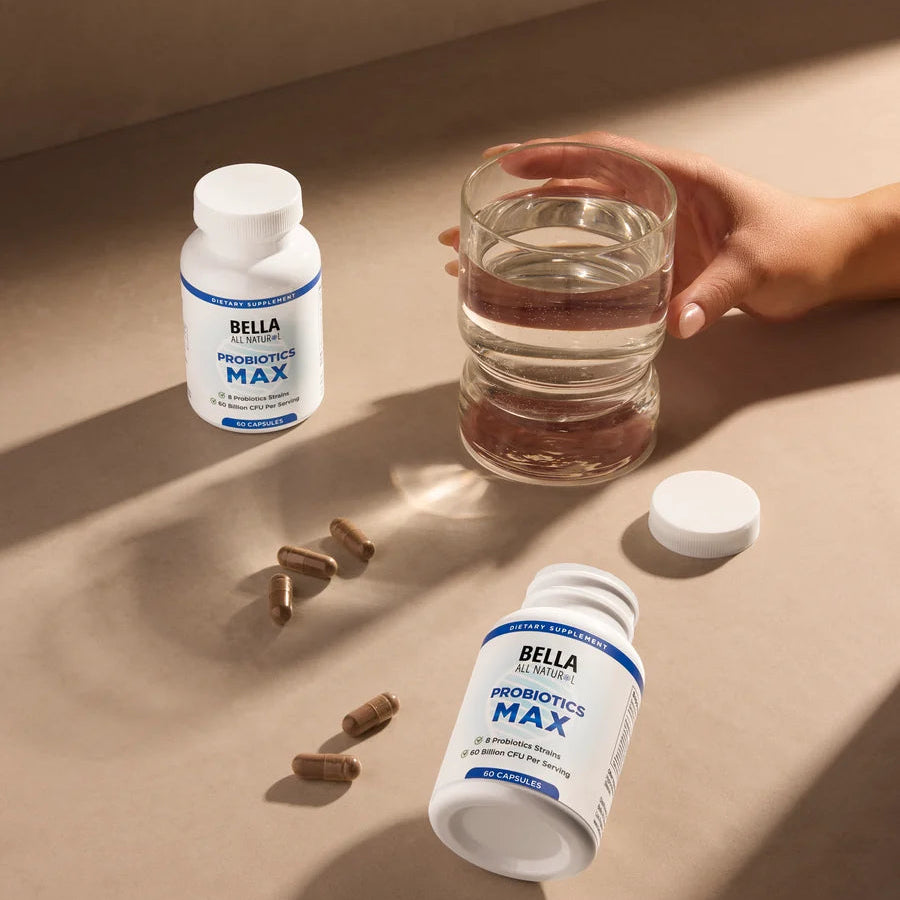 Probiotics MAX Day - 8 Probiotic Strains & 60 Billion CFU per Serving for Healthy Living - 60 Capsules