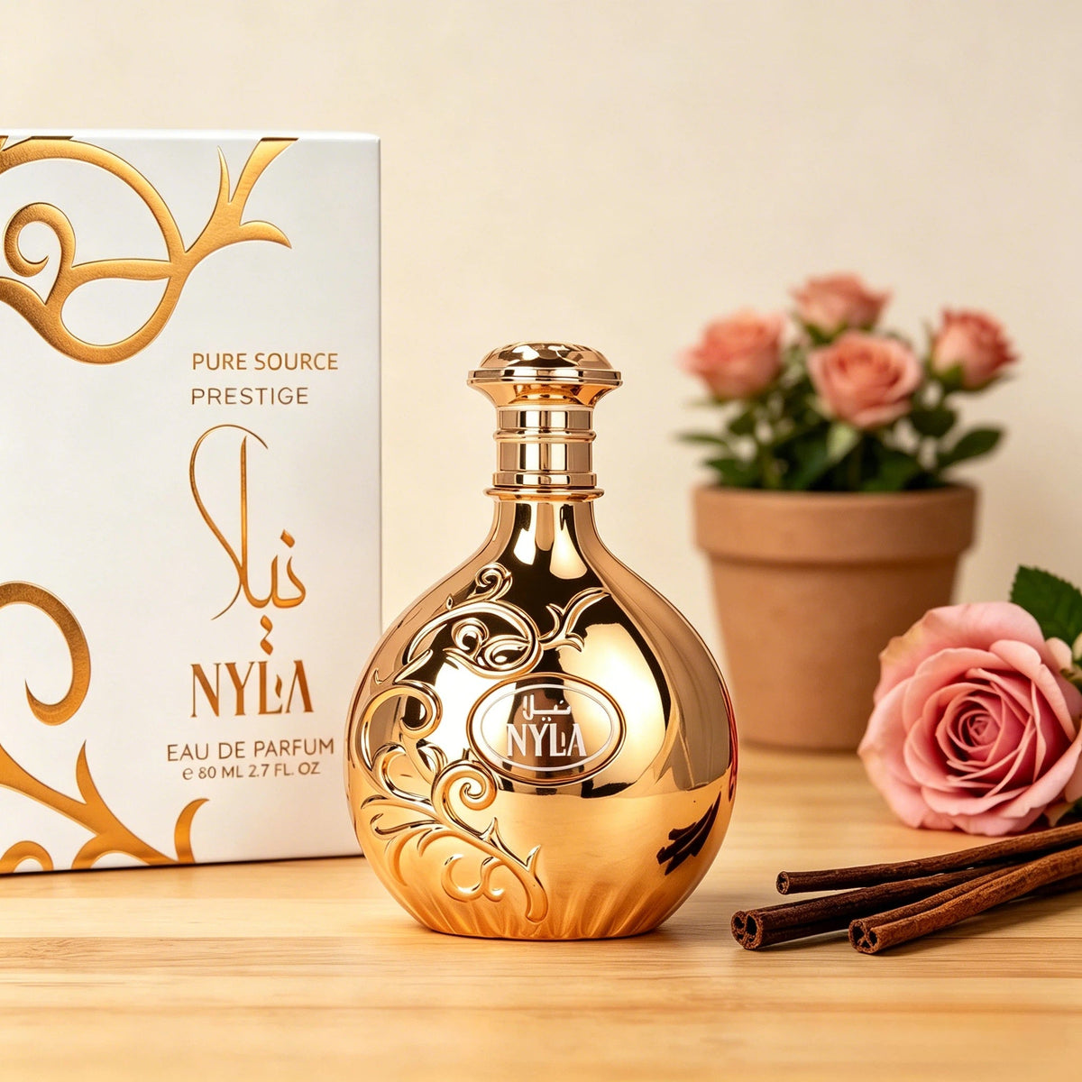 Arabiyat Prestige Nyla Eau De Parfum for Women - Coconut Caramel Scent, 2.7 fl oz.