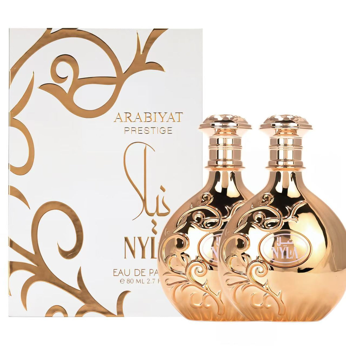 Arabiyat Prestige Nyla Eau De Parfum for Women - Coconut Caramel Scent, 2.7 fl oz.