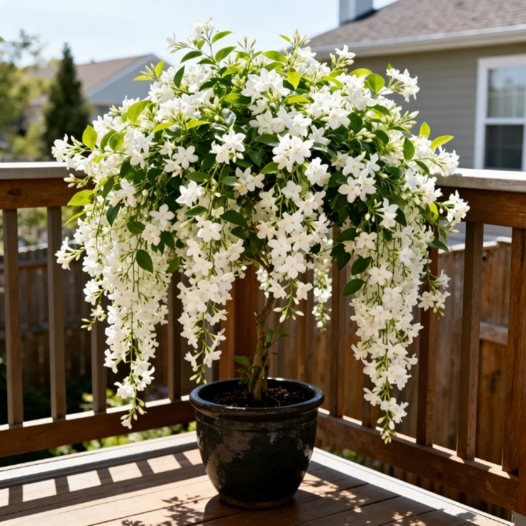For 50 Non-GMO Climbing Silver Jasmine Seeds - Aromatic Evergreen, Ideal Decor Choice for Garden & Balcony Fragrant