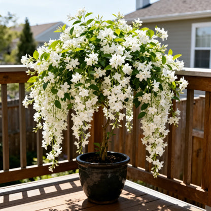 For 50 Non-GMO Climbing Silver Jasmine Seeds - Aromatic Evergreen, Ideal Decor Choice for Garden & Balcony Fragrant