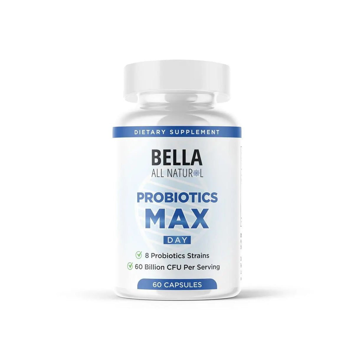 Probiotics MAX Day - 8 Probiotic Strains & 60 Billion CFU per Serving for Healthy Living - 60 Capsules