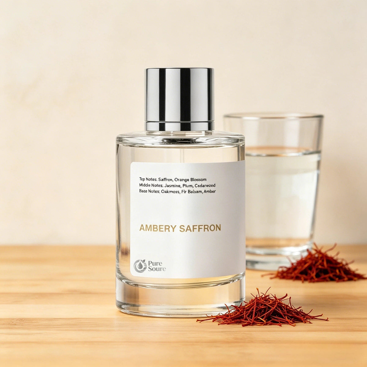 PURE FRAGRANCE AMBERY SAFFRON Unisex Perfume, Eau de Parfum, 50ml Saffron, Oakmoss, Jasmine, Plum, Cedarwood