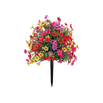 Artificial Flowers for Outdoor Indoor Garden Home Decoration, Faux Flower Daisy with Eucalyptus Leaves