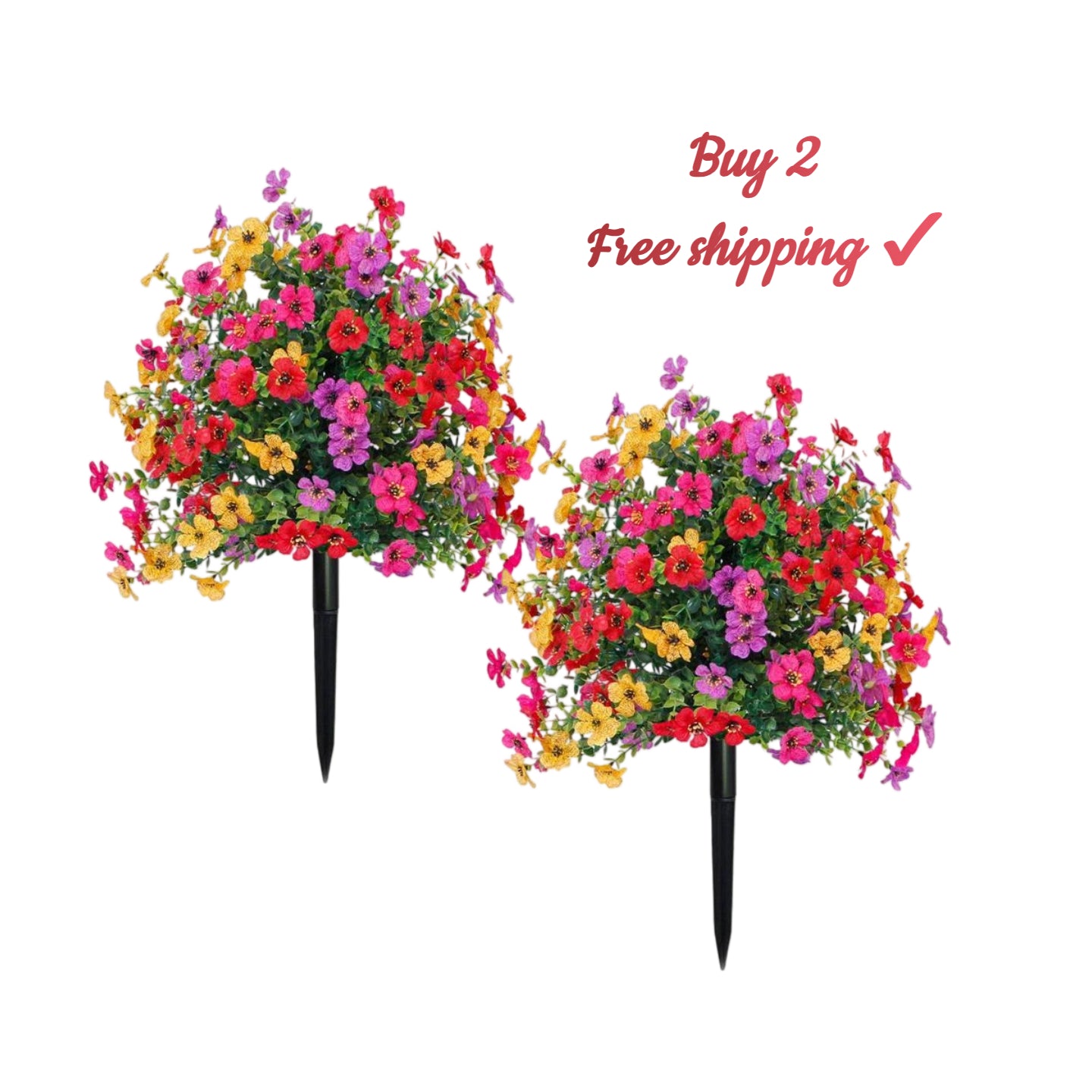 Artificial Flowers for Outdoor Indoor Garden Home Decoration, Faux Flower Daisy with Eucalyptus Leaves