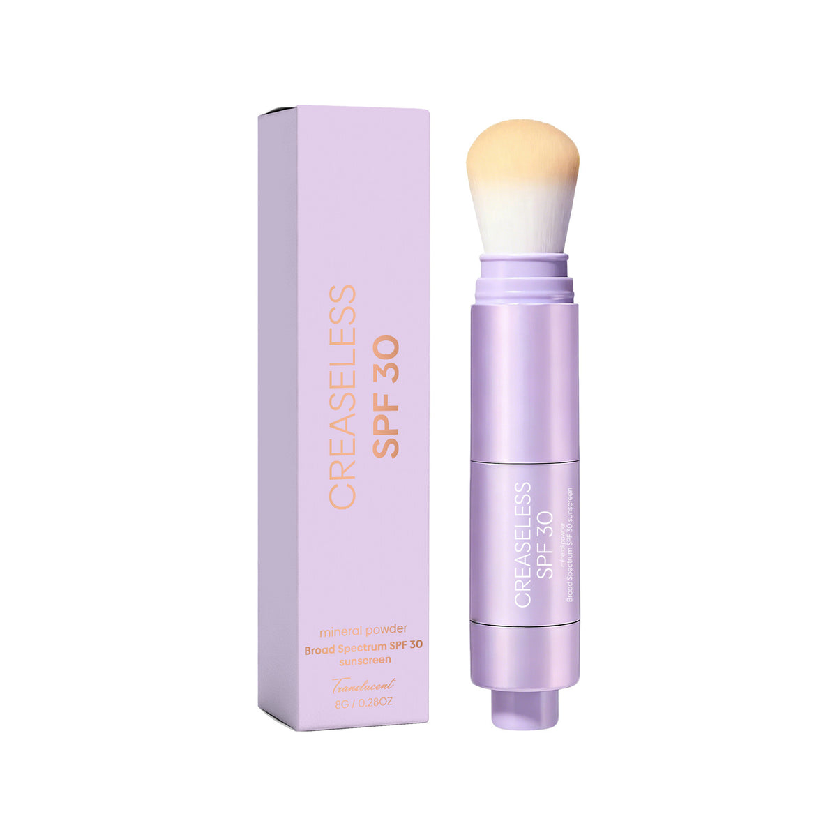 creaseless SPF 30 mineral powder – Brush On Sunscreen for Face, Body & Hairline, Sweat-Resistant 16HR Setting Powder