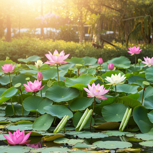 Mixed Pink, Red & Green Color Lotus Seeds  for Indoor Bonsai, Outdoor Ponds and Gardens Seeds
