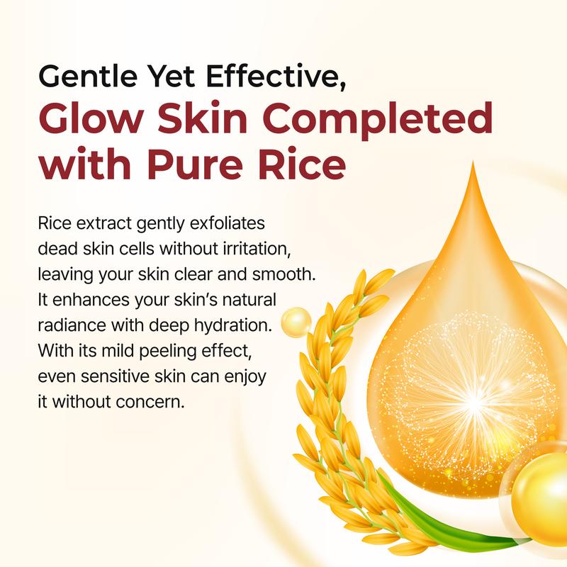 Peel Shot Glow Rice Ampoule Duo White rice ampoule+Black rice ampoule Soft Exfoliating Face and Body Scrub Dead Skin Cells, Blackheads Remover for All Skin Types2