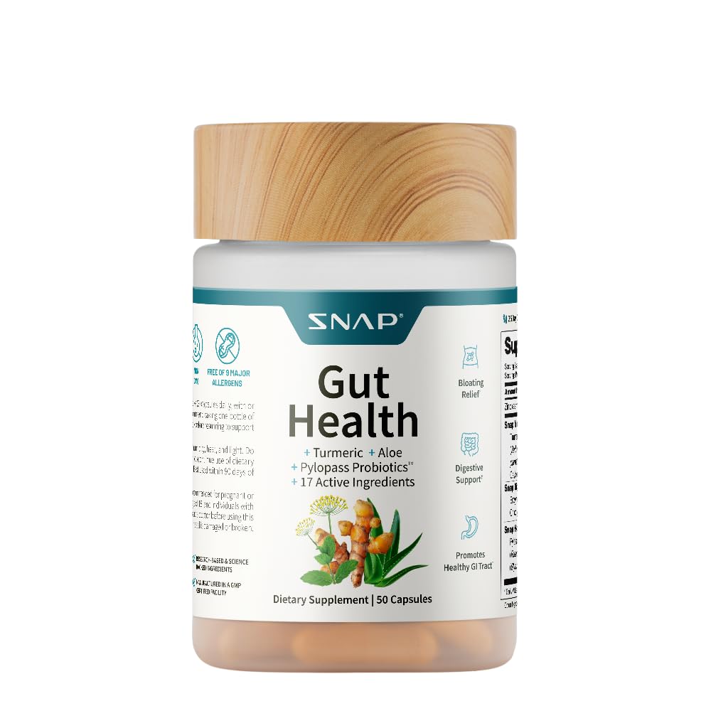 Supplements Gut Health Lipase Supplement, Probiotic, 60 Vegan Capsules | Digestive Enzymes & Gut Health Support