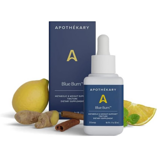 Apothékary Blue Burn Herbal Supplement Liquid Drops | Metabolism and Weight Management Support, Clinically-Tested, 1 Fl Oz, 30 Servings