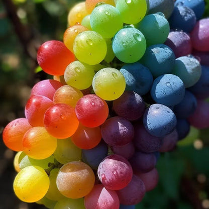 50 Seeds New Rare Rainbow Hybrid Grape Organic