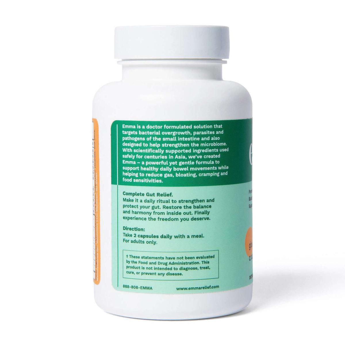 Emma Gut Health Supplement for Gas & Bloating Relief,Leaky Gut Repair,60 Capsule