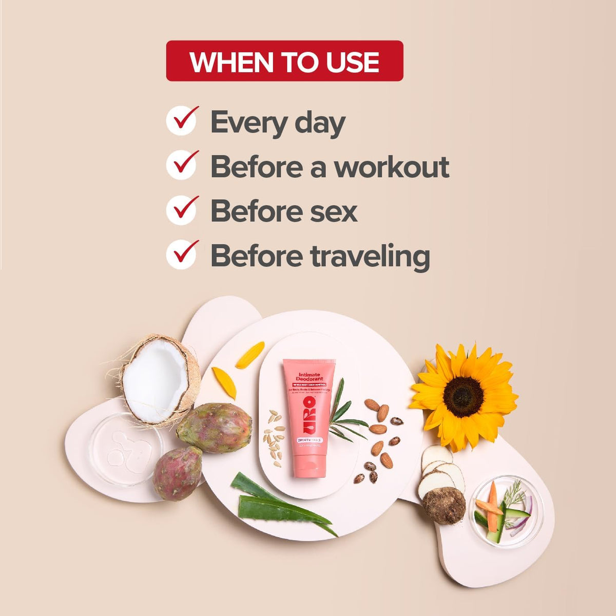 2PCS URO Intimate Deodorant – Aluminum Free, Odor & Chafing Control – 3 Oz