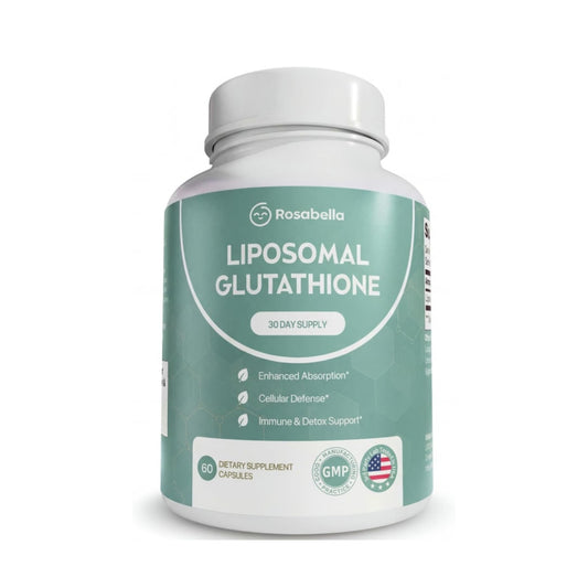 Rosabella Liposomal Glutathione 500mg – High Absorption Glutathione Supplement, Antioxidant Support, Cellular Health & Detox Support, 60 Capsules, 30 Day Supply, Daily Antioxidant Capsules