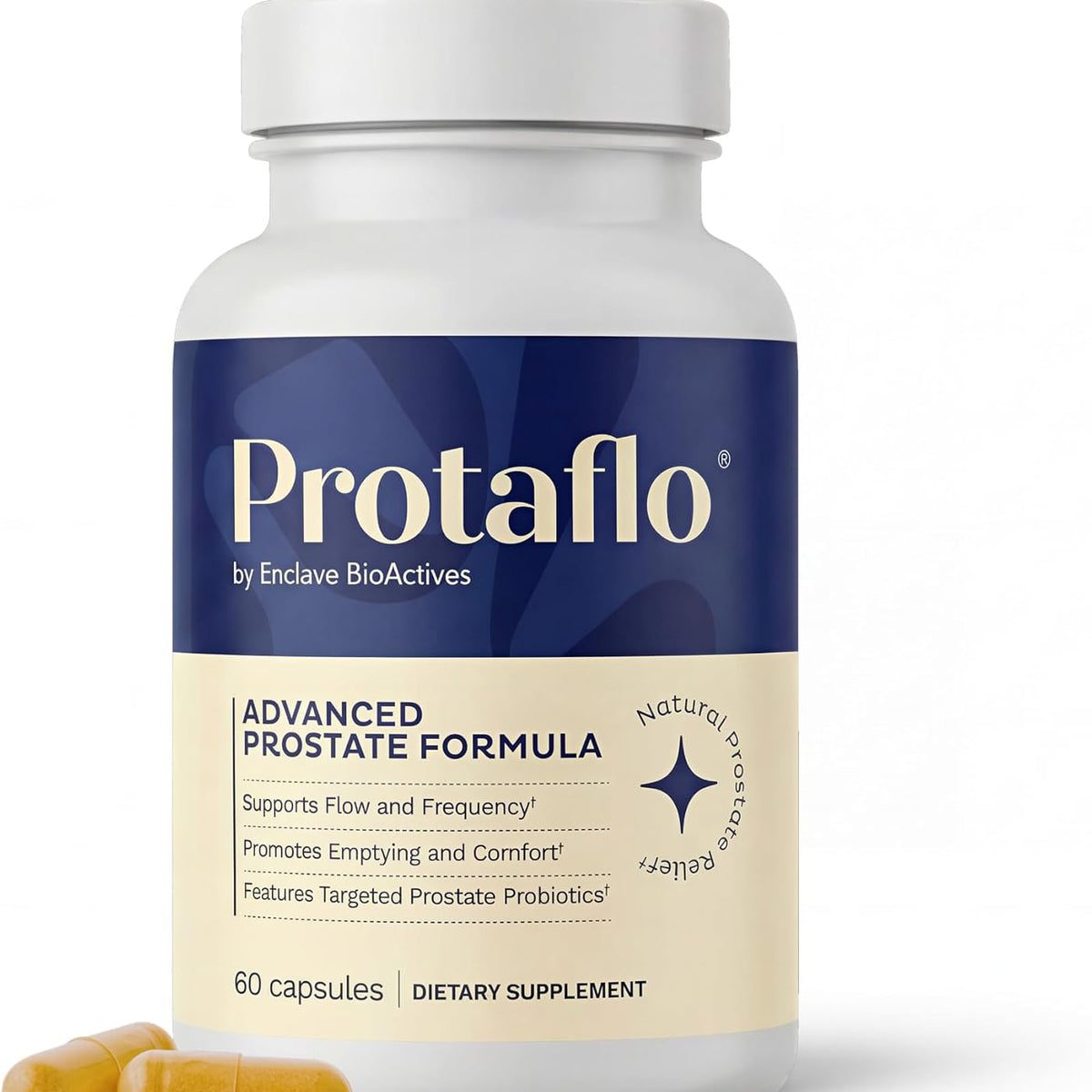 Prostate Support for Men, Urinary Flow & Bladder Care, 60 Capsules | With probiotics, turmeric, lycopene, pumpkin seed, vitamin D3 & K2, zinc & selenium.