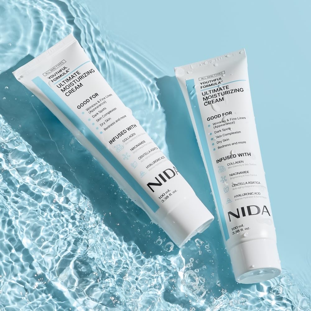 Ultimate Moisturizing Cream | Centella Asiatica, Niacinamide, Hyaluronic Acid, Collagen | Wrinkles, Fine Lines, Dark Spots, Dry Skin, Redness | 3.38 fl. oz., 100ml