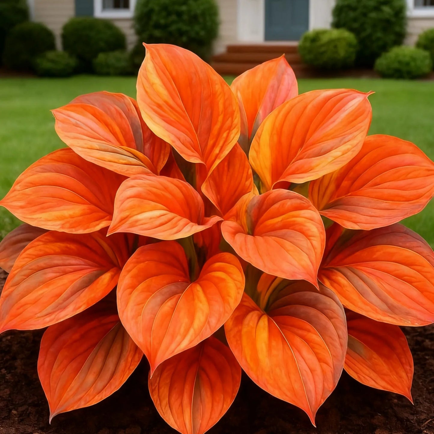 100 Seeds Glow-in-the-Dark Garden Magic: Rare Dark Blue Flame Hostas Seeds