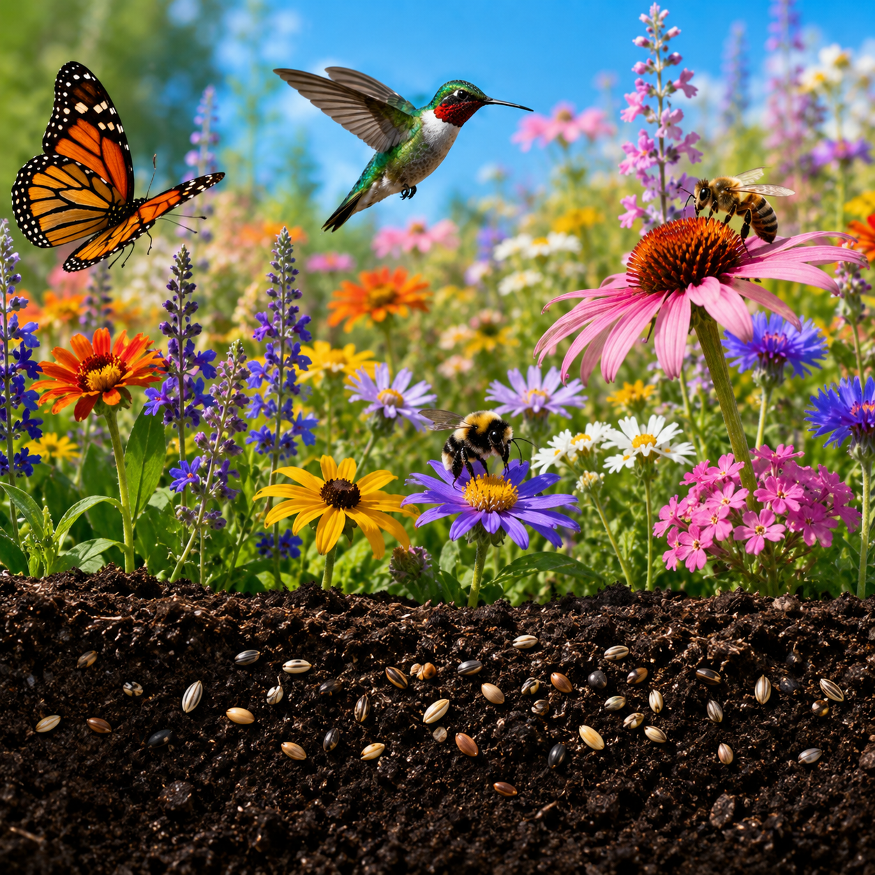 23 Wildflower Seeds Annual & Perennial Mix