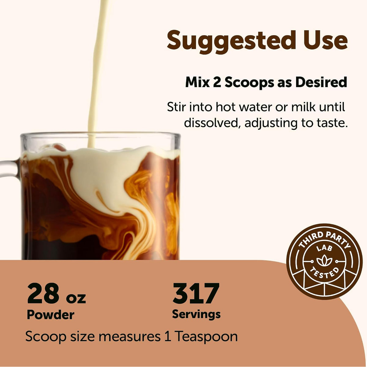 Organic Instant 10 in 1 Mushroom Coffee Powder, 28 Ounce (317 Servings) | Premium Arabica Coffee with Lion’s Mane, Chaga, Reishi & More