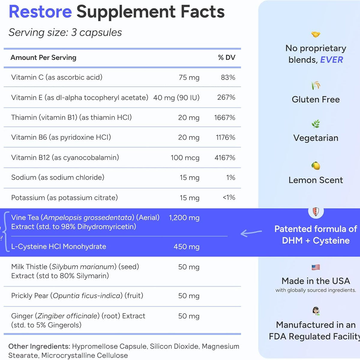 Cheers Restore | Supplement with DHM + L-Cysteine | Feel Better After Drinking & Support Your Liver | 12 Doses