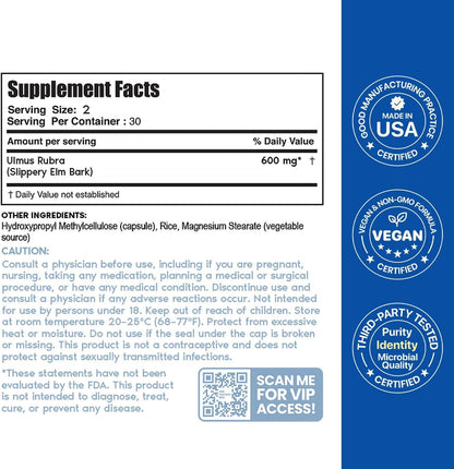 Her Fantasy Box | Slippery Box | Fast-Acting Slippery Elm Capsules for Feminine Wellness & Intimate Moisture Support – 60 Vegan Capsules