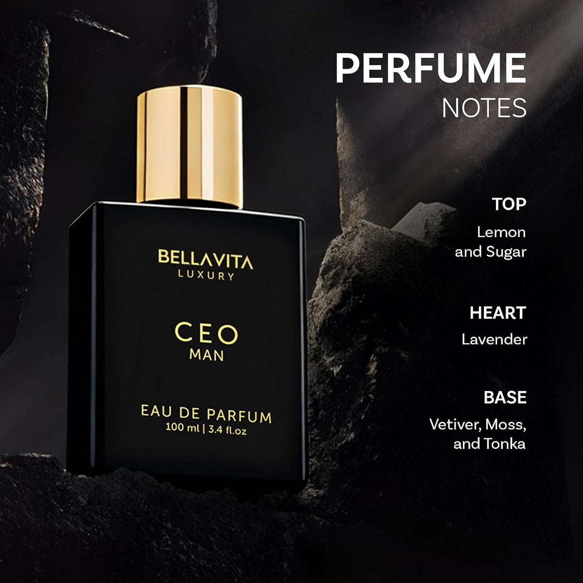 CEO MAN Eau de Parfum | 100 ml (3.4 fl.oz.) | Perfume for Men | Mandarin, Lemon, Lavender, and Vetiver Notes | Long Lasting Men's Fragrance