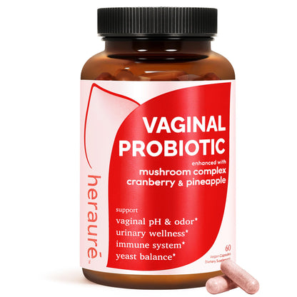 HerAure Vaginal Probiotics for Women, pH Balance & Yeast Balance, 60ct