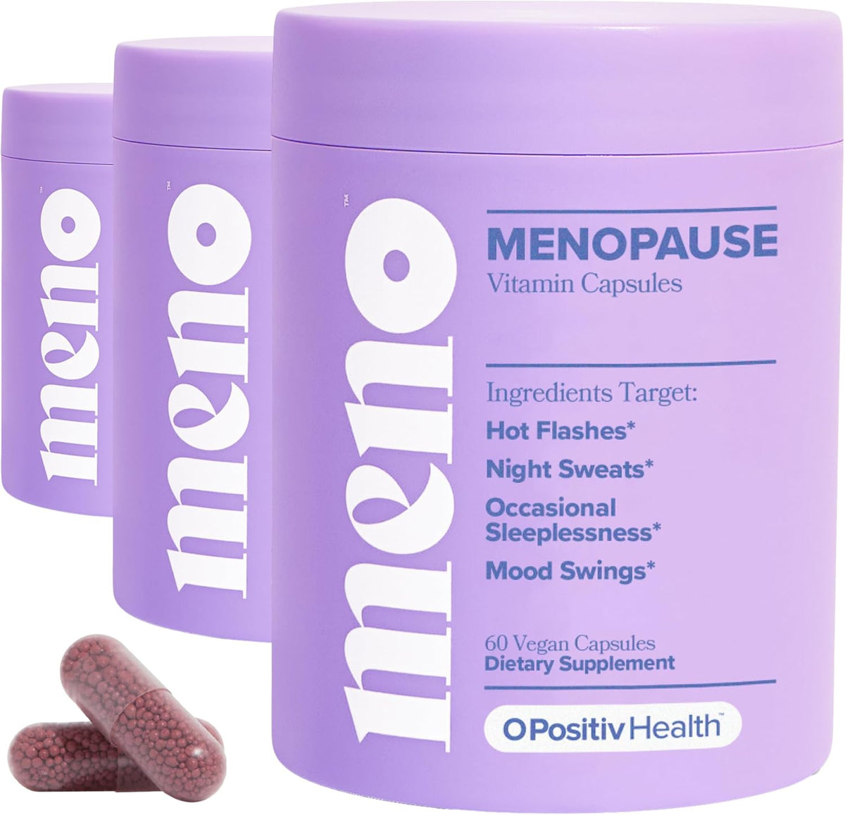 Hormone-Free Menopause Support (30 Servings): Natural relief for hot flashes and mood swings using Black Cohosh and Ashwagandha.