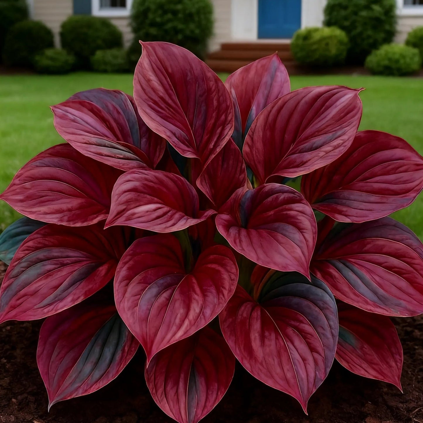 100 Seeds Glow-in-the-Dark Garden Magic: Rare Dark Blue Flame Hostas Seeds
