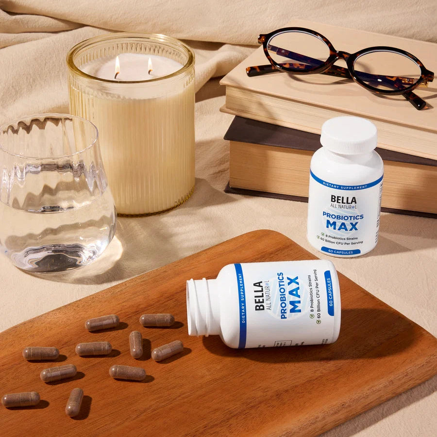 Probiotics MAX Day - 8 Probiotic Strains & 60 Billion CFU per Serving for Healthy Living - 60 Capsules