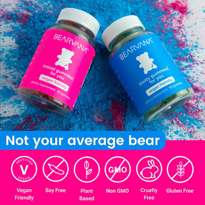 BEARVANA Top & Peach Support Women's Multivitamin Gummies, 120 CT(Berry)