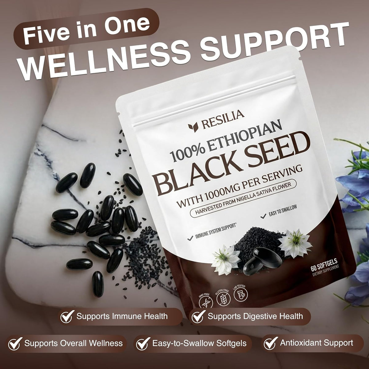 Ethiopian Black Seed Softgels 1000mg Per Serving