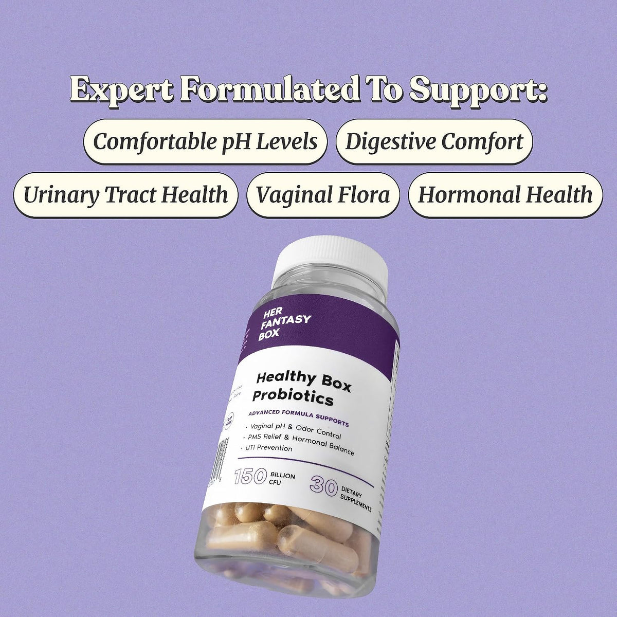 Her Fantasy Box Probiotics For Odor Control, Hormone Balance & V Health-CWTI