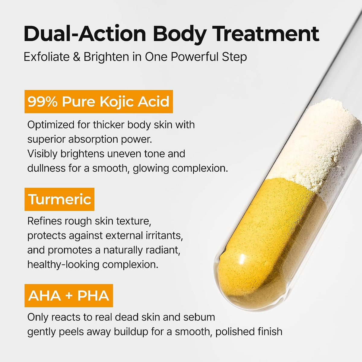 body & face peel shot duo glow black rice peeling ampoule kojic acid & turmeric spray