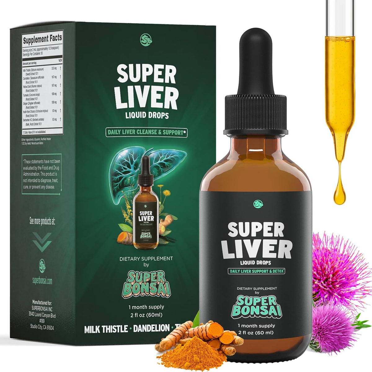 Super Liver Support with Milk Thistle All-Natural Liver Cleanse, Detox & Repair  Month Supply