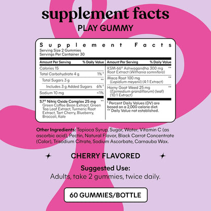 Lemme Play Daily Intimacy Gummies for Women and Men, 30-Day Supply