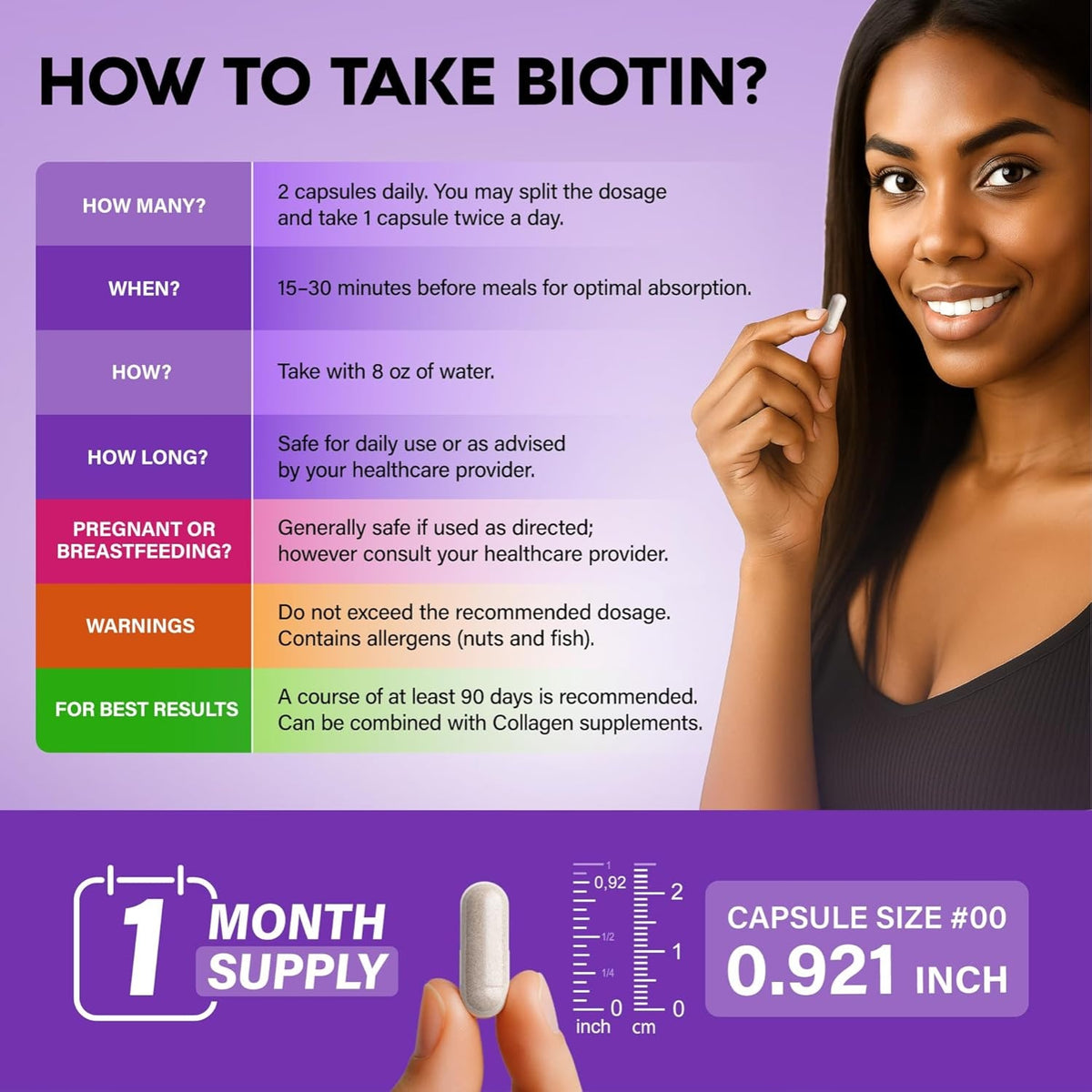 Biotin Vitamins with Collagen & Keratin
