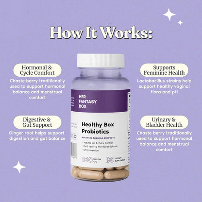 Her Fantasy Box Probiotics For Odor Control, Hormone Balance & V Health-CWTI