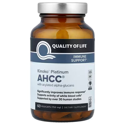 Quality of Life, Kinoko® Platinum AHCC®, 60 Vegicaps
