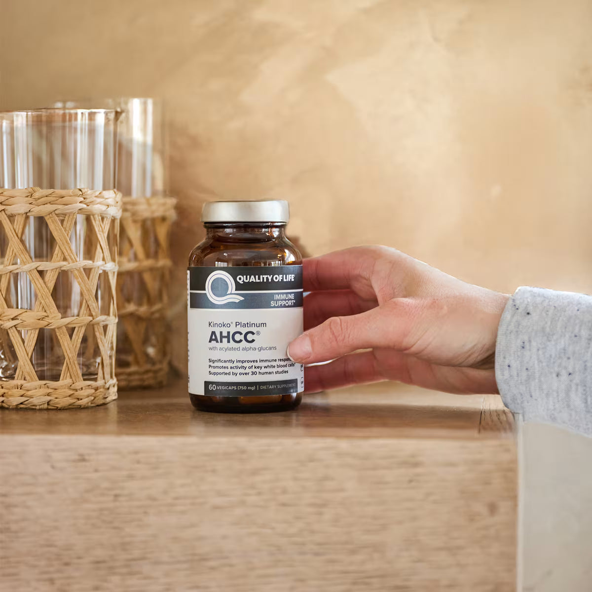 Quality of Life, Kinoko® Platinum AHCC®, 60 Vegicaps