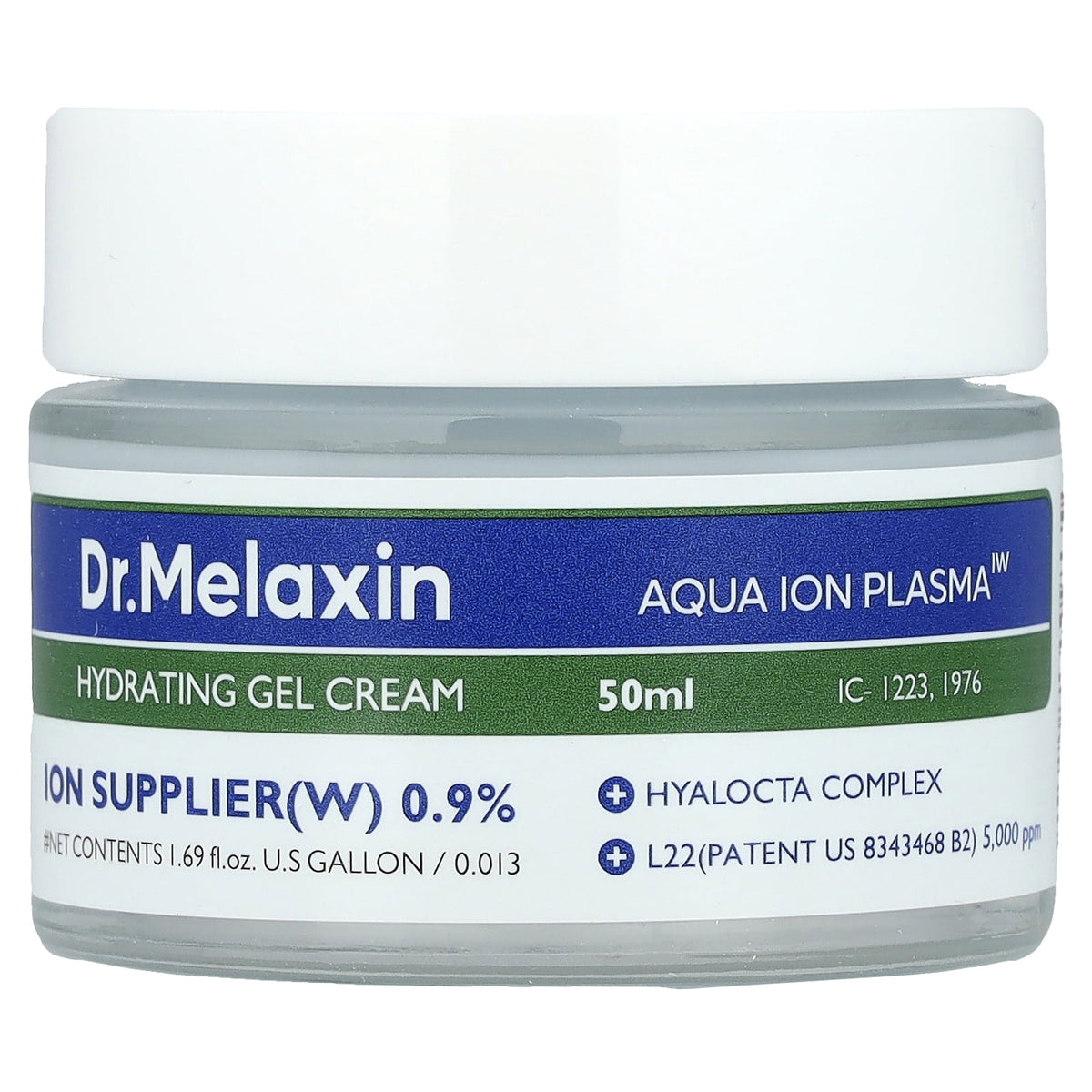 Aqua Ion Plasma Hydrating Gel Cream for Dry & Sensitive Skin, Facial Moisturizing, Korean Skincare 50ml, 1.69 fl.oz
