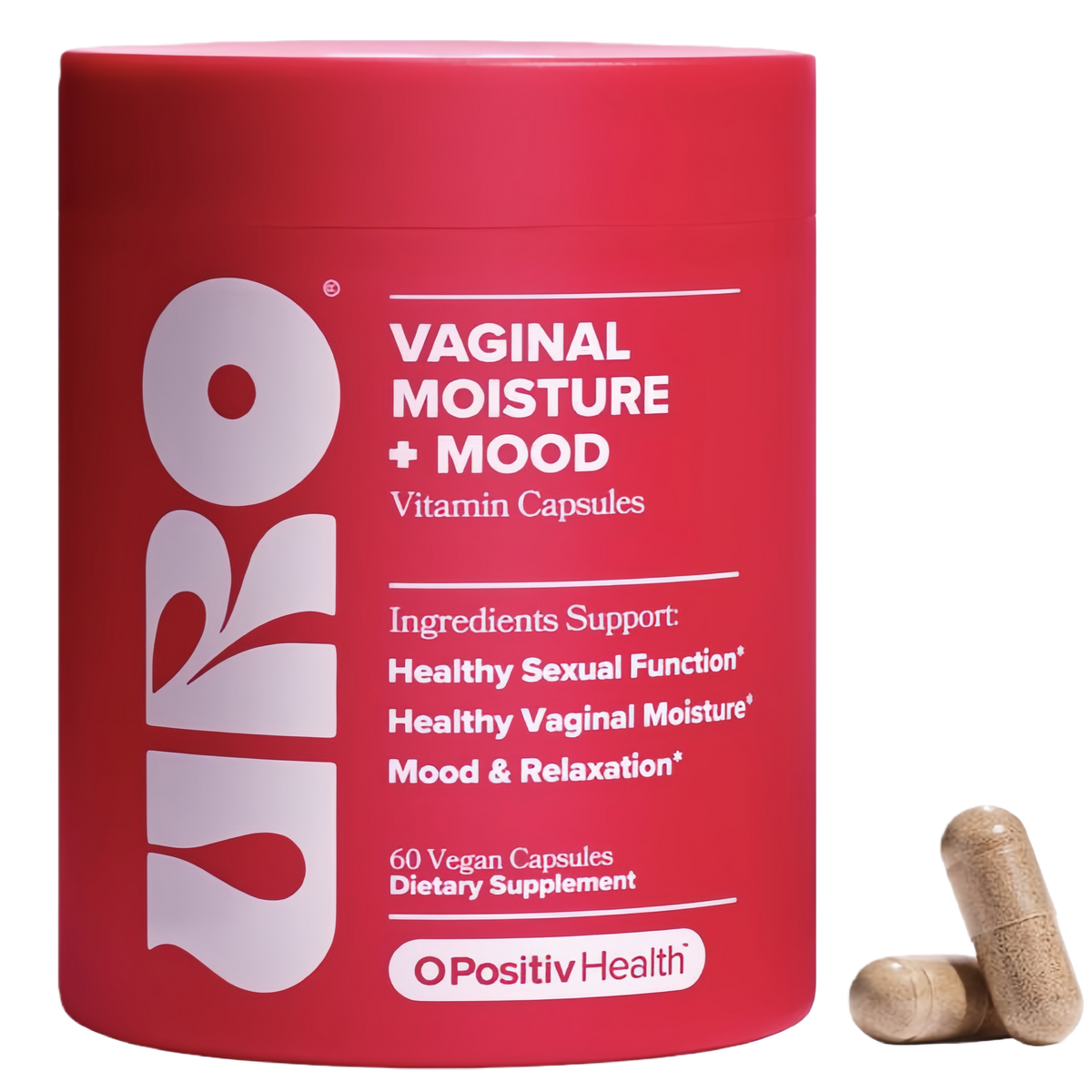 URO Vaginal Moisture& Mood Capsules ， Support Vaginal Moisture, Mood & Relaxation  -30 Servings