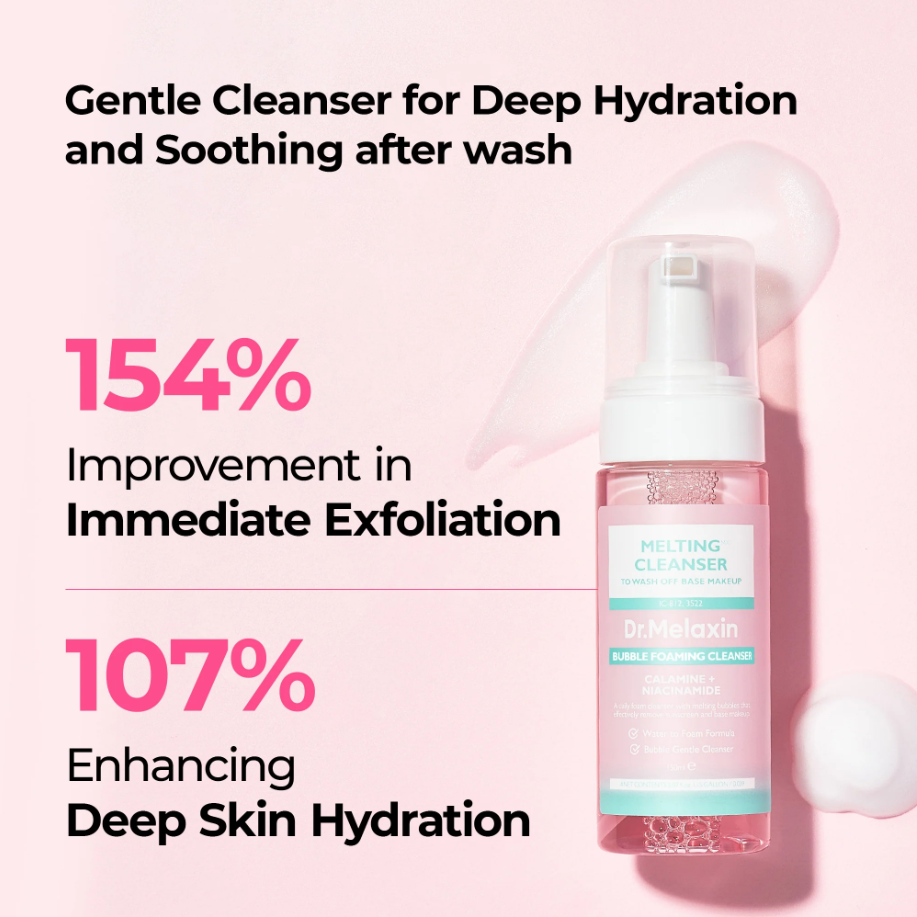 Melting Cleanser - Hypoallergenic Makeup remover with Quick Bubble, Deep Pore Cleansing for all skin type, 150ml
