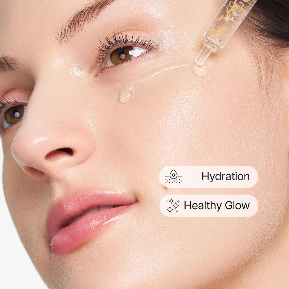 Intensive Silk Peptide Ampoule, Copper Peptides Serum for Face with Collagen & Multi Peptides, Hydrating Korean Skincare Facial Serum for Smooth-Looking Skin, 1.35 fl oz