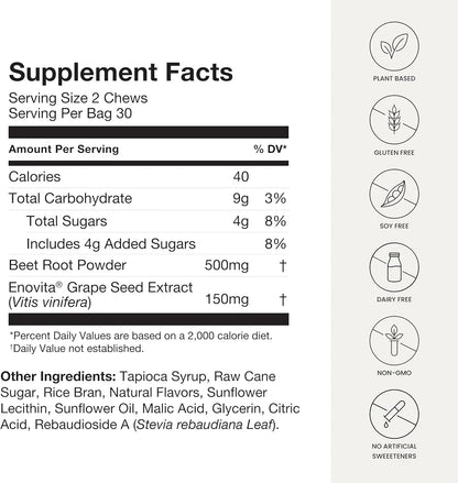 HumanN, SuperBeets Heart Chews Pomegranate Berry 60 Chews