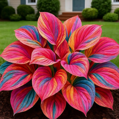 100 Seeds Glow-in-the-Dark Garden Magic: Rare Dark Blue Flame Hostas Seeds